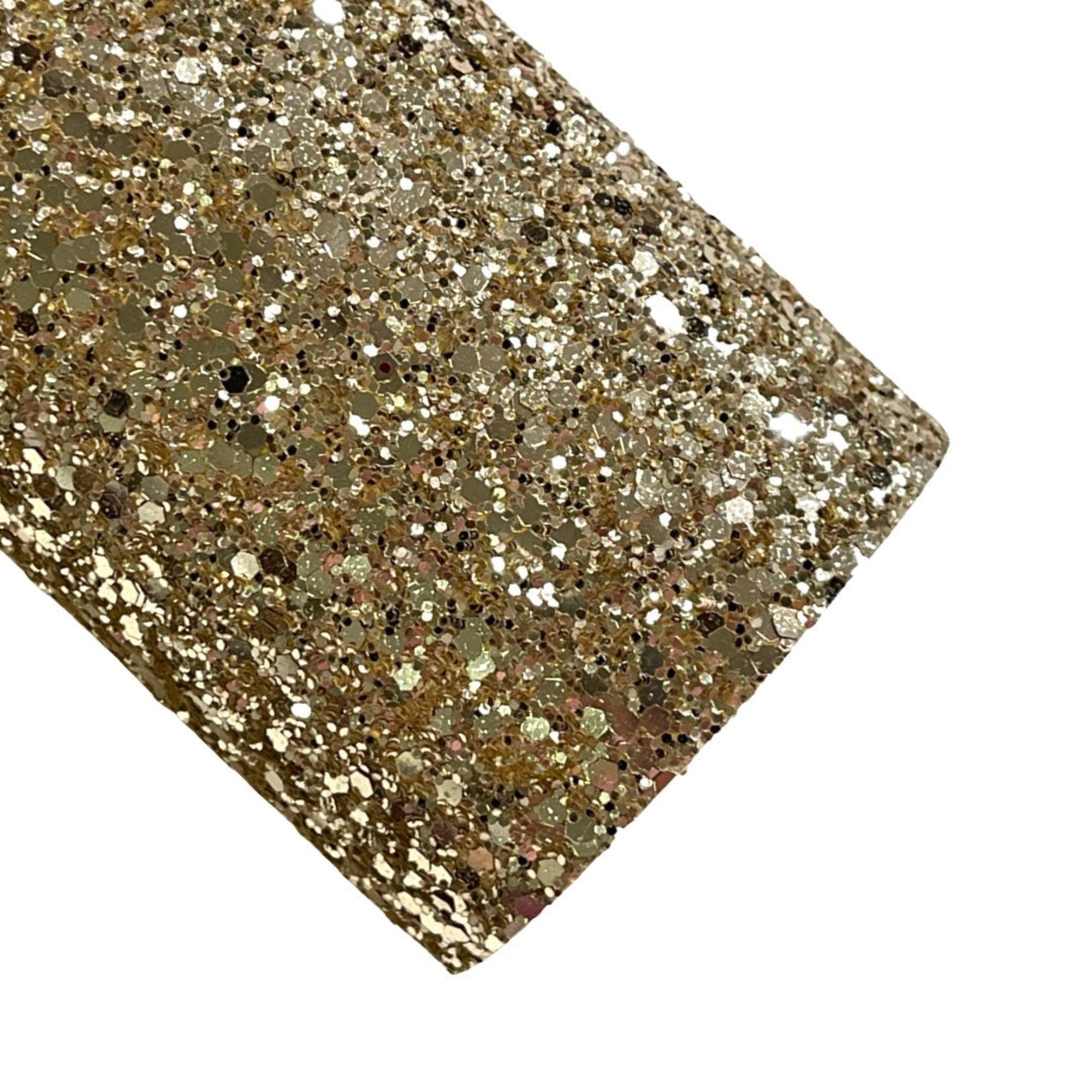 Tissu à Paillettes Épais Vinyle Imitation Cuir Doré 50 X 138 Cm - A4/A5 Pour Décoration