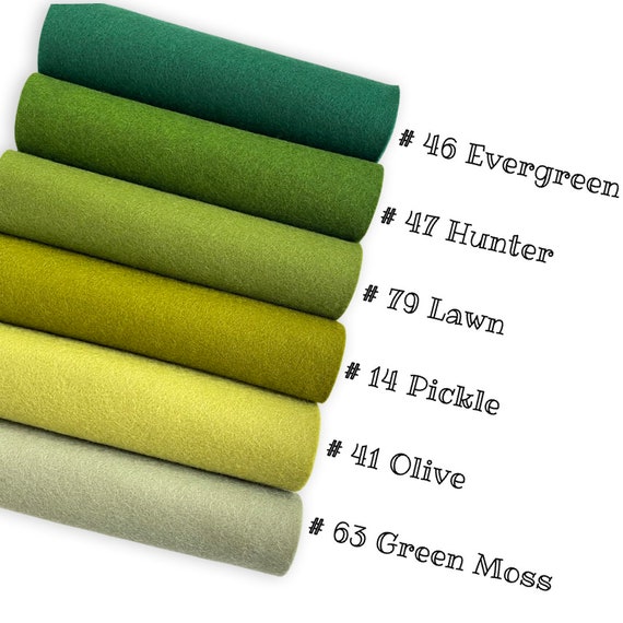 Sage Wool Felt Sheet, Green Merino Wool, Sage Wool, Sage Felt, Green Felt