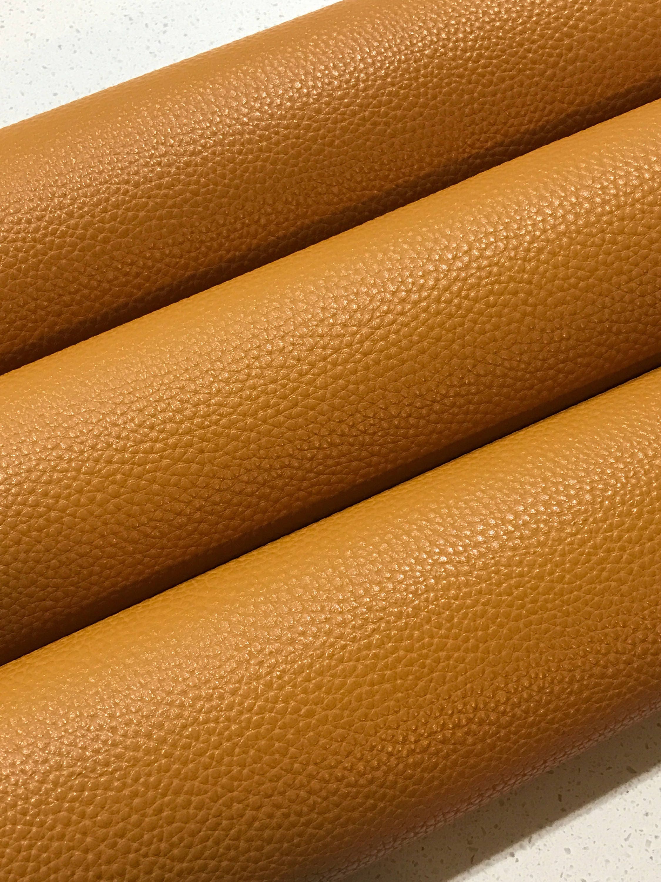 Mustard B 1.0mm Textured Leatherette A4 or A5 Size Faux Leather Fabri…