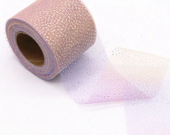 Soft Lilac Pink Glitter Tulle 2.36" 6cm x 5 Yard Lot