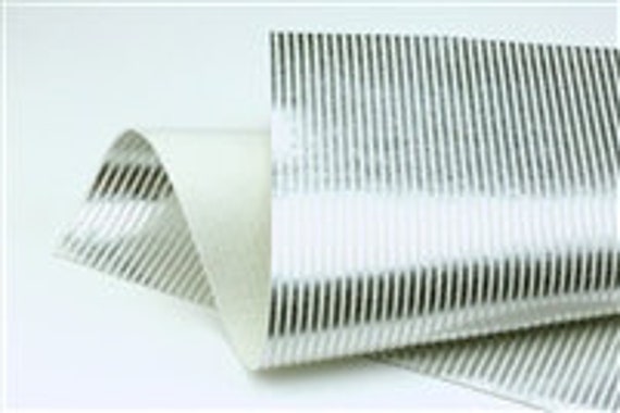 Metallic Silver Stripes on White Merino Wool Felt- Pure Wool Felt - Australian Merino Wool Il_570xn
