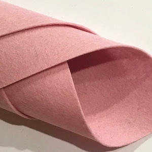 1 mm Pink Rose Merino Wollfilz 8 x 11 Zoll Platte - Nr. 76- Reiner Wollfilz - Australische Merinowolle