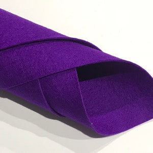 1 mm Violett-Lila Merinowollfilz 8 x 11" Platte - Nr. 32- Reiner Wollfilz - Australische Merinowolle