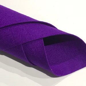 1mm Violet Purple Merino Wool Felt 8 x 11 Sheet No. 32 Pure Wool Felt Australian Merino Wool image 1