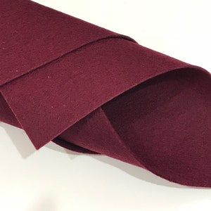 1 mm Marone Merino Wollfilz 8 x 11 "Blatt - Nr. 24