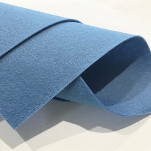 1 mm Carolina Blau Merino Wollfilz A4 8 x 11 "Blatt - Nr. 58- Reiner Wollfilz - Australische Merino Wolle
