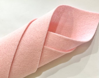 Pastel Pink Kiss Merino Wool Felt 1mm  20 x 30cm Sheet