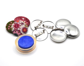 【Llife】BOTTON BROOCH 50Set Brooch Pin Holder Tie Hat Badge Holder Back Squeeze Flat