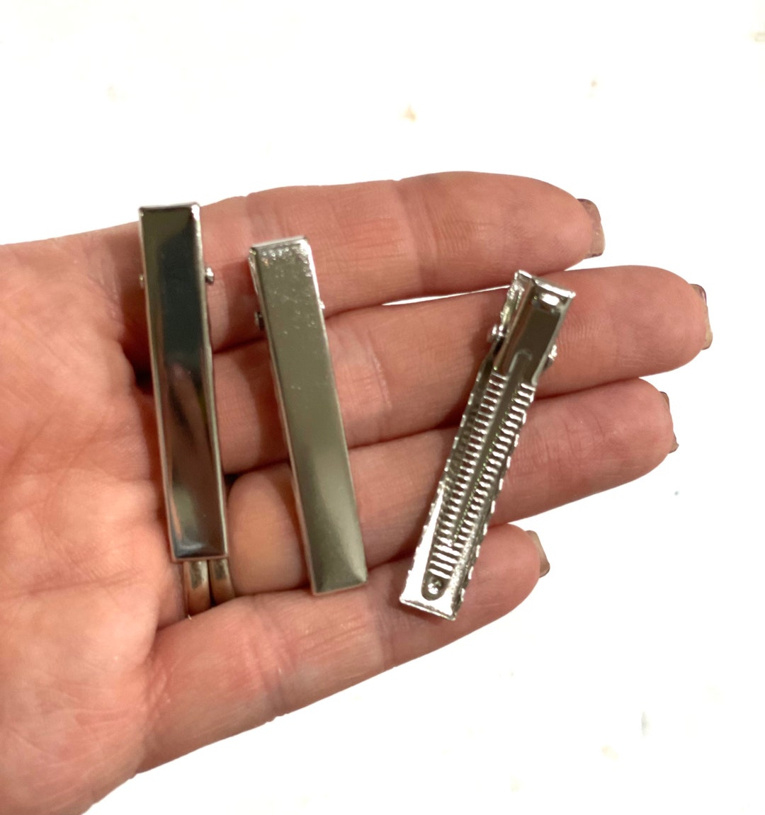NEW 45mm Strong Premium Silver Alligator Hair Clips With Teeth Etsy Australia