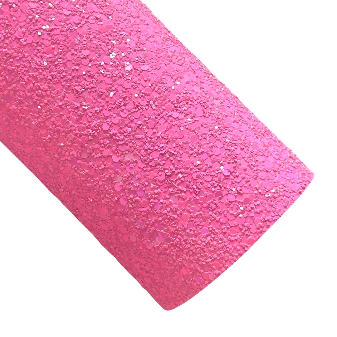 Hot Pink Chunky Glitzer Leder Neon Pink Glitzer Canvas Glitzer