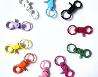 Candy Colours Lobster Clasp Swivel Key Ring