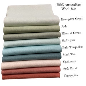 New Release Colours 8 X 12 Wool Felt Bundle 9 Brand New Colours image 2