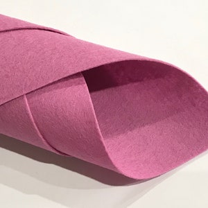 1mm Lilac Rouge Merino Wool Felt 8 x 11&quot;  Sheet - No. 64