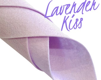 Lavender Kiss Merino Wool Felt 1mm  20 x 30cm Sheet