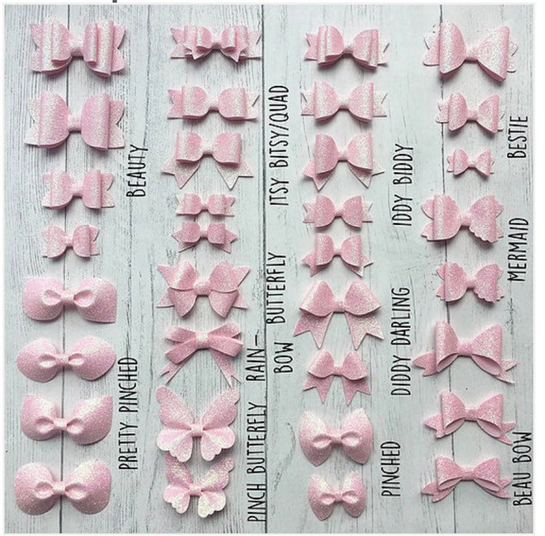 Plastic Hairbow Templates - Glitter Glitter on the Wall Bow Templates - Trace and Cut  FREE LOCAL SHIPPING 