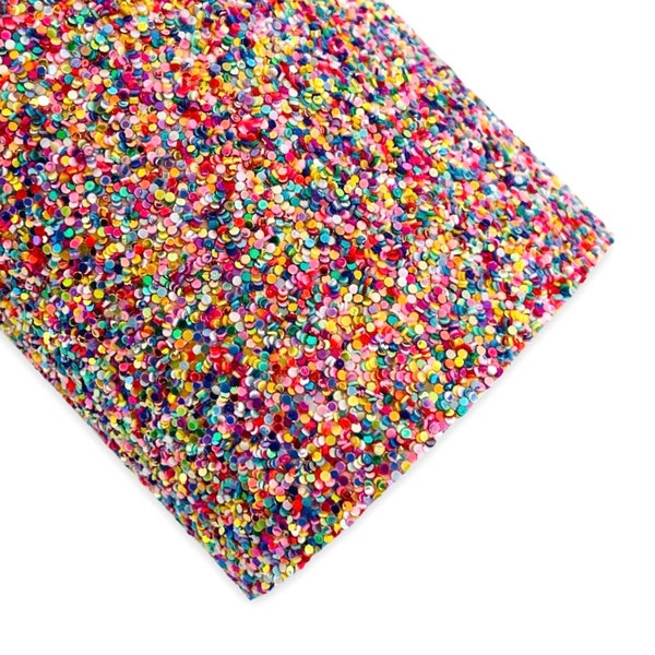 Jelly Bean Sprinkles Chunky Glitter Fabric Sheets