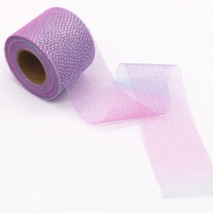 7.5cm Tulle Rolls Glitter Strawberry Fabric Mesh Tape for DIY