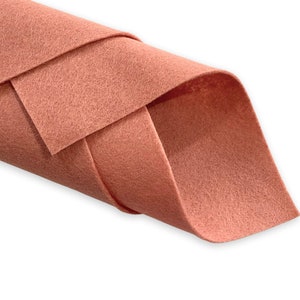 Terracotta Wollfilz aus 100% Merinowolle