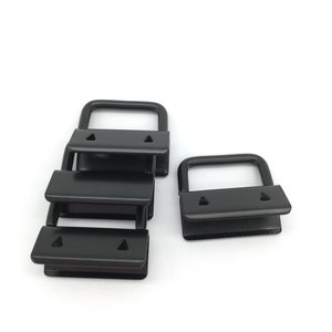 Paquete de 50 llaveros negros mate de 25 mm (1 pulgada) con anilla dividida de 25 mm