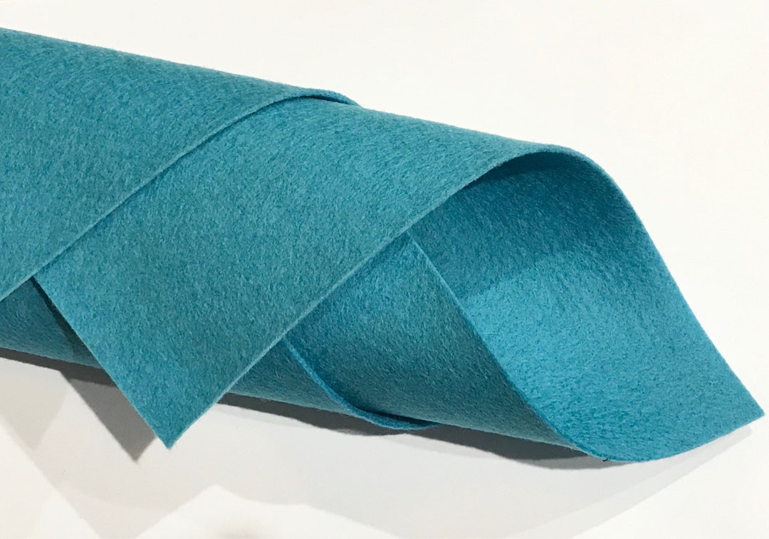 1mm Cyan Eggshell Blue Merino Wool Felt A4 Sheet No. 53 Robins Egg Pure