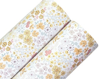 Yellow Wildflowers Faux Leatherette