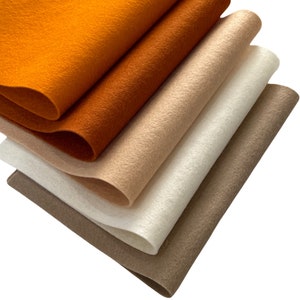 Autumn Woodland 100% Schurwollfilz im 5er Set