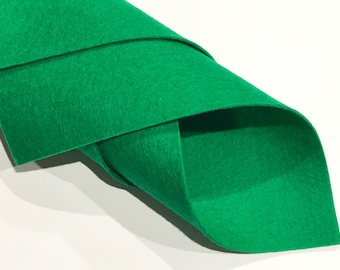 1mm Emerald Green Merino Wool Felt 8 x 11" Sheet - No. 70- Pure Wool Felt - Australian Merino Wool