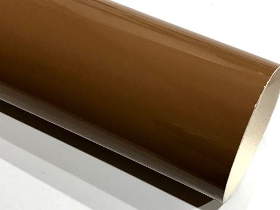 Chocolate Brown Patent Leather A4 Sheet Glossy Smooth PU Leatherette Il_570xn