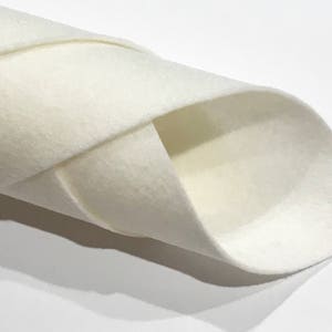 100% Reiner Merino Wollfilz - Weiß