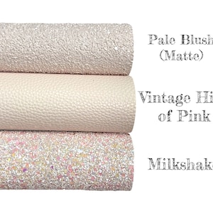 Vintage Pink Glitter Leather Bundle