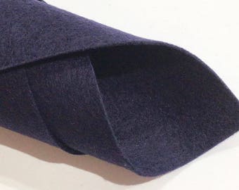 1mm Midnight Navy Merino Wool Felt 8 x 11" Sheet - No. 55- Pure Wool Felt - Australian Merino Wool