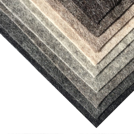 1mm Heather Ecru Grey Merino Wool Felt 8 x 11" Sheet - No. G1-6 Il_570xn