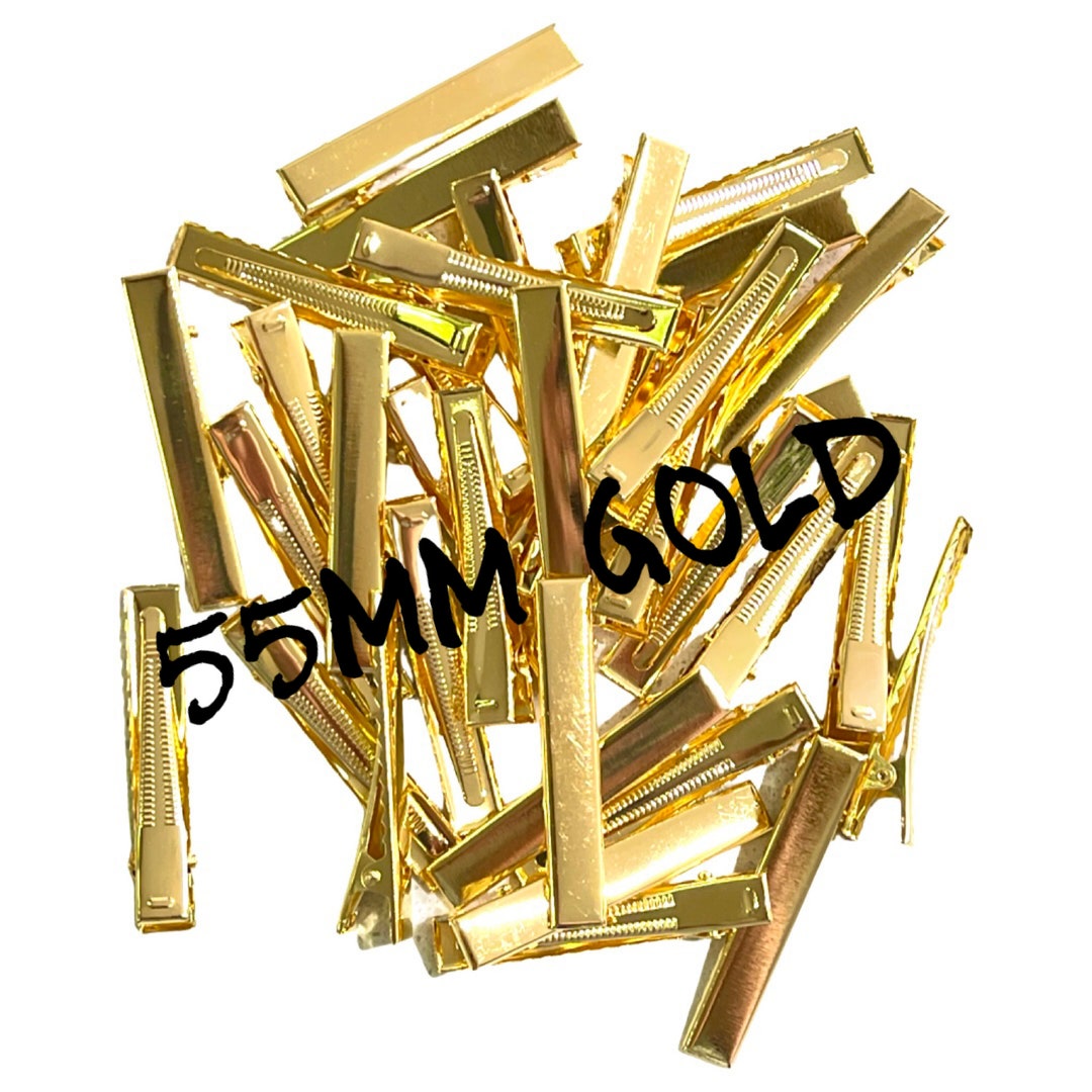 55mm Quality Gold Alligator Clips With Teeth in Choice of 25 Etsy