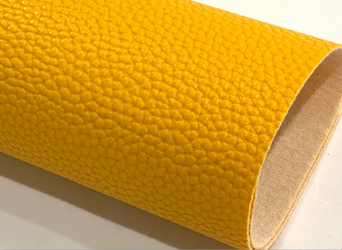 Yellow Mustard Faux Leather 1.1mm Thickness Etsy