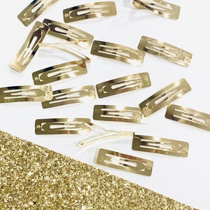 Rechteckige Snap-Clips in Gold - 50 mm, 60 mm, 70 mm und 80 mm