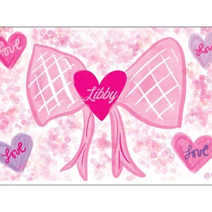 Valentines Placemat, Valentines Day Placemat, Girl Placemat, Boy Placemat, Heart Placemat, Kids Placemat, Pink Placemat, Laminated Placemat