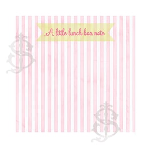 Lunch Box Notepad / Lunch Box Love Notes Notepad / Kids / School / School Days / Gingham / Notepad