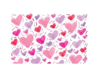 Disposable Valentine's Day Placemat / Disposable Heart Placemats / Valentine's Day Placemats / Valentine's Day Disposable Placemats /