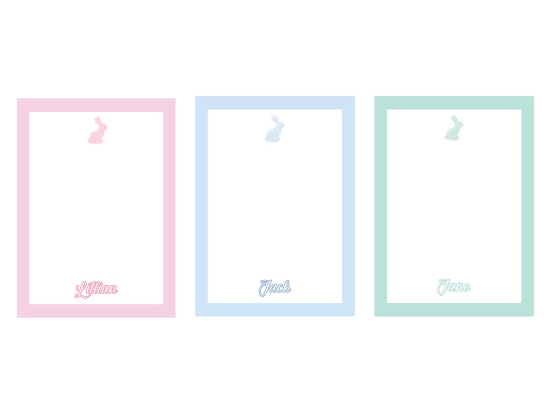 Easter Notepad Notepad / Personalized Notepad / Bunny Notepad / Easter Notepad ...