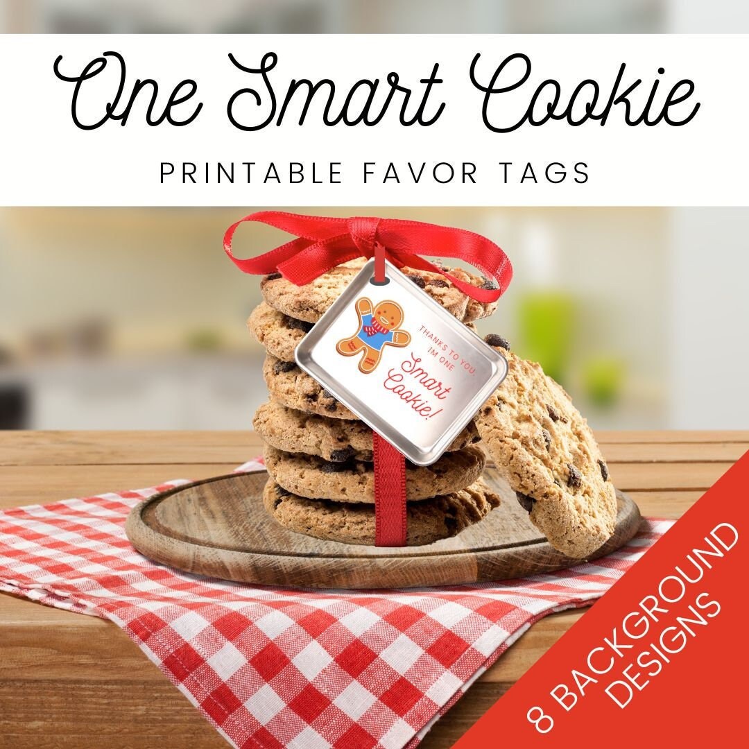 One Smart Cookie! Holiday Printable Favor Tags - Etsy