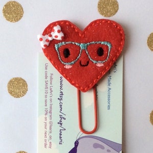 Valentine’s Day paper clip-valentines day planner clip-heart paper clip-planner accessories-planner clips-planner accessory-planner clip