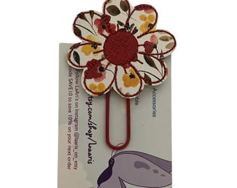 Flower paper clip-flower planner clip-planner accessory- flower planner clip- flower bookmark - planner paper clip