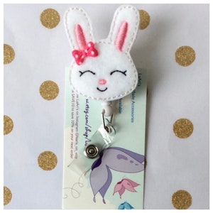 Easter badge reel-Easter bunny badge reel- bunny reel badge-bunny reel-bunny badge-easter reel-Easter badge-pediatric reel badge