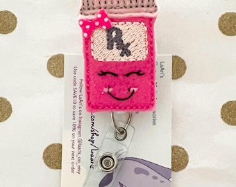 Pill bottle badge reel- pharmacist reel- pharmacist badge-pharmacist gift-pharmacy tech reel badge- pharmacy tech gift