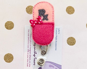 Pill badge reel- pharmacist reel- pharmacist badge-pharmacist gift-pharmacy tech reel badge- pharmacy tech gift