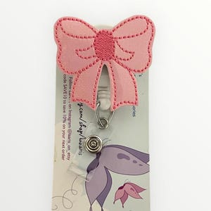 Coquette Bow Badge Reel- Bow Badge Reel- Nurse Badge Reel- Medical Badge Reel- Retractable Badge Holder- cna badge reel