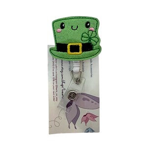 St Patrick’s day badge reel - lucky clover reel-St Patrick’s day badge- St Patrick&#39;s day reel badge- St patrick&#39;s day gift