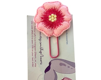 Flower paper clip-flower planner clip-planner accessory- flower planner clip- flower bookmark - planner paper clip