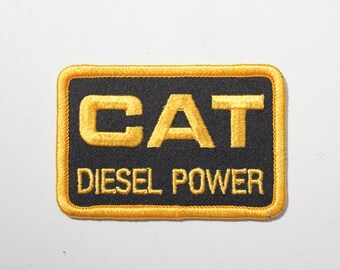 Cat Diesel Logo Iron/Sew-On Patch – Embroidered Applique For Clothing