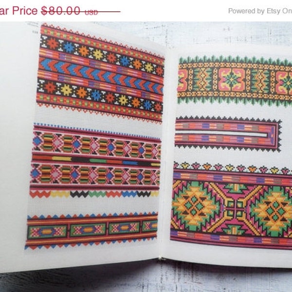 for Lauren __50% OFF Big vintage book of Ukrainian folk embroidery patterns, embroidery design, diy boho chic cross stitch